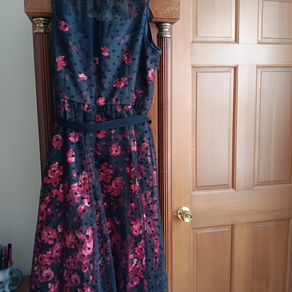 Black and Red Floral Dress - Picture 3 of 11
